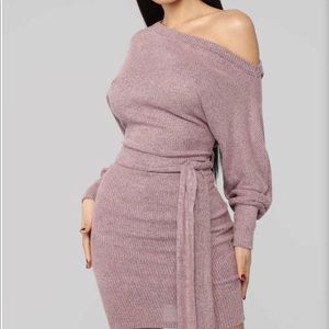 Mauve sweater dress
